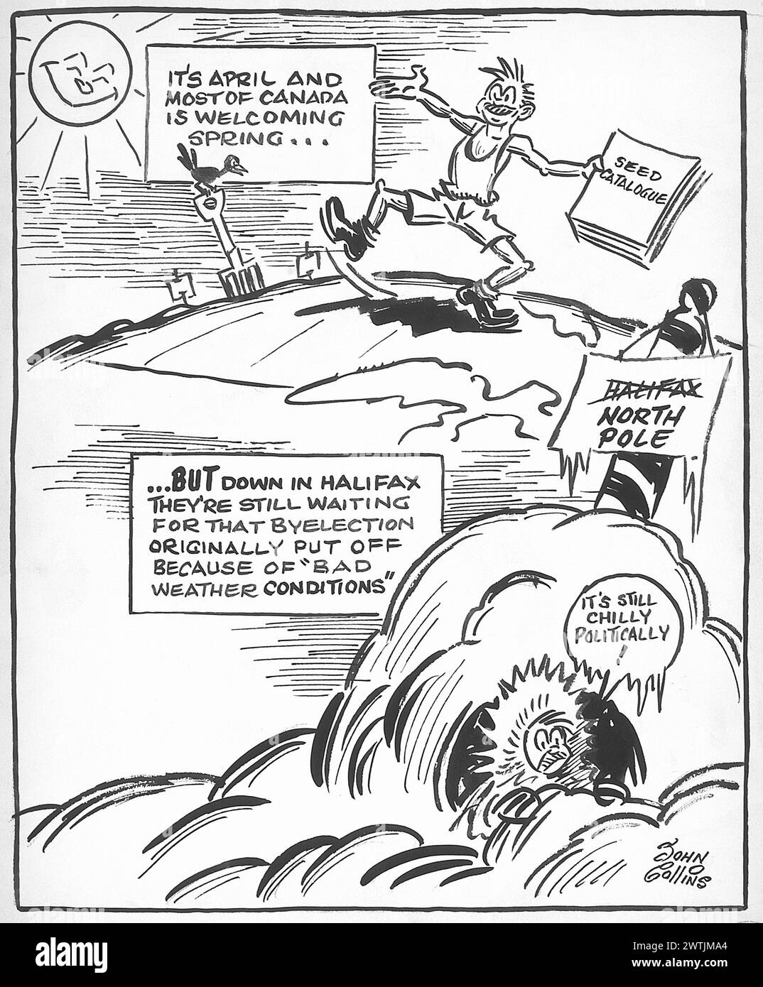 Cartone animato - fuori da questo mondo. John Collins (1917-2007) Foto Stock