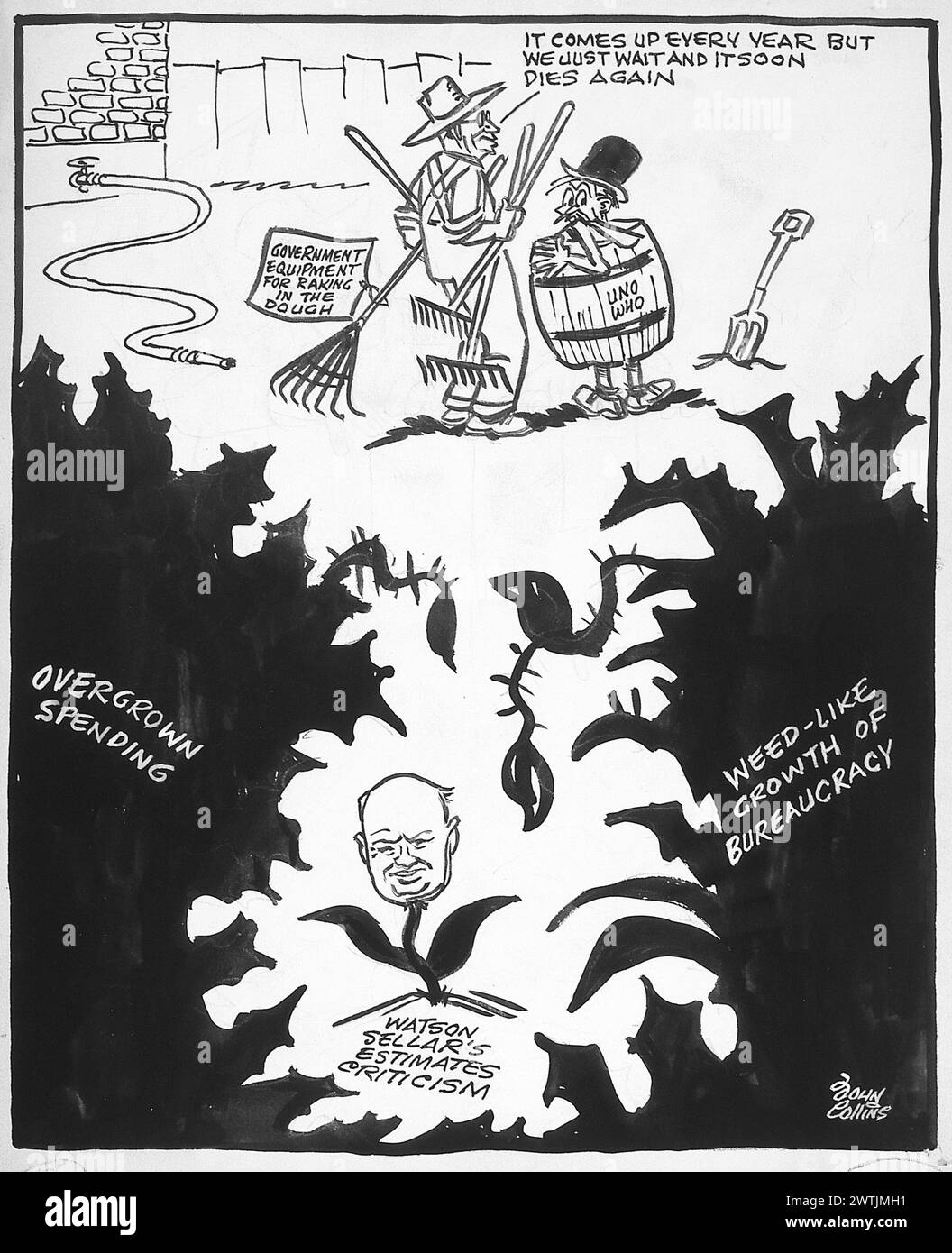 Cartoon - The Hardy Perennial. John Collins (1917-2007) Foto Stock