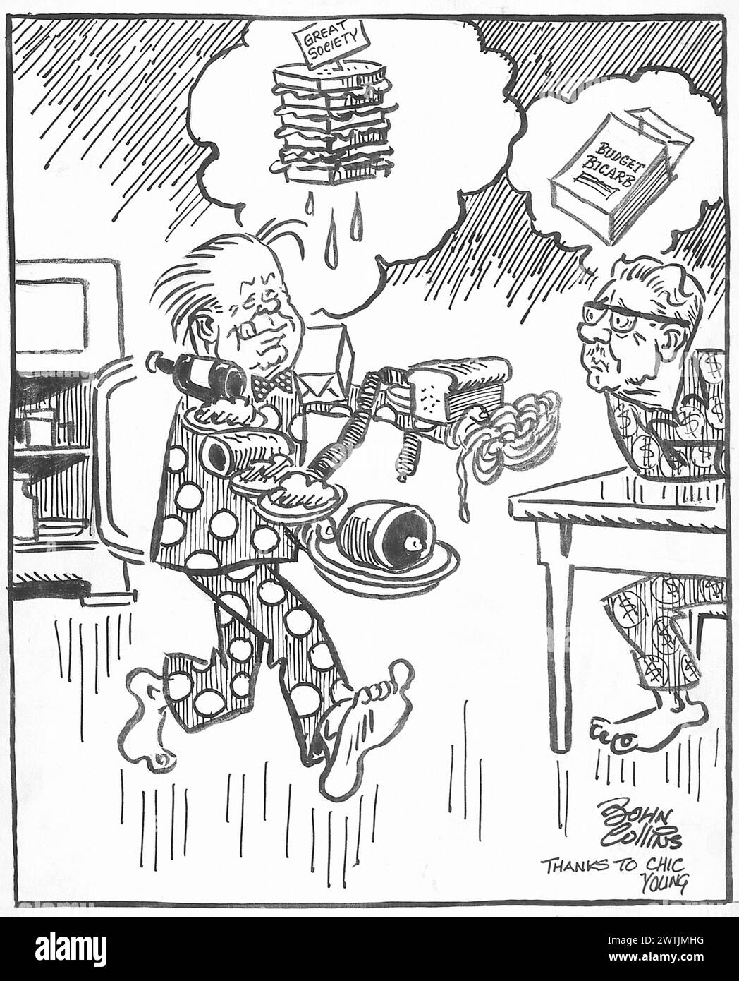 Cartoon - Dagwood Sandwich. John Collins (1917-2007) Foto Stock