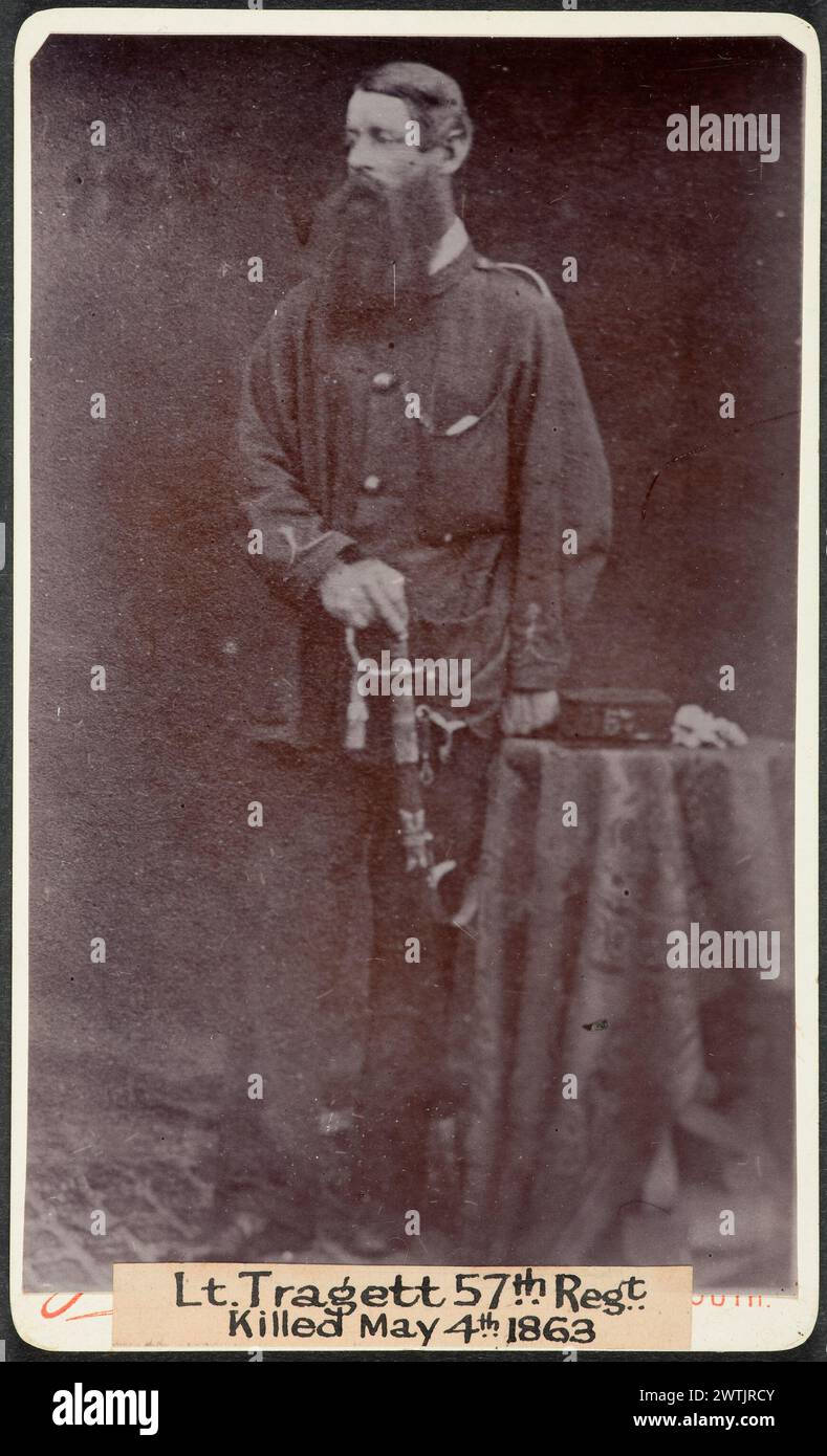 Stampe in bianco e nero del tenente Tragett Foto Stock