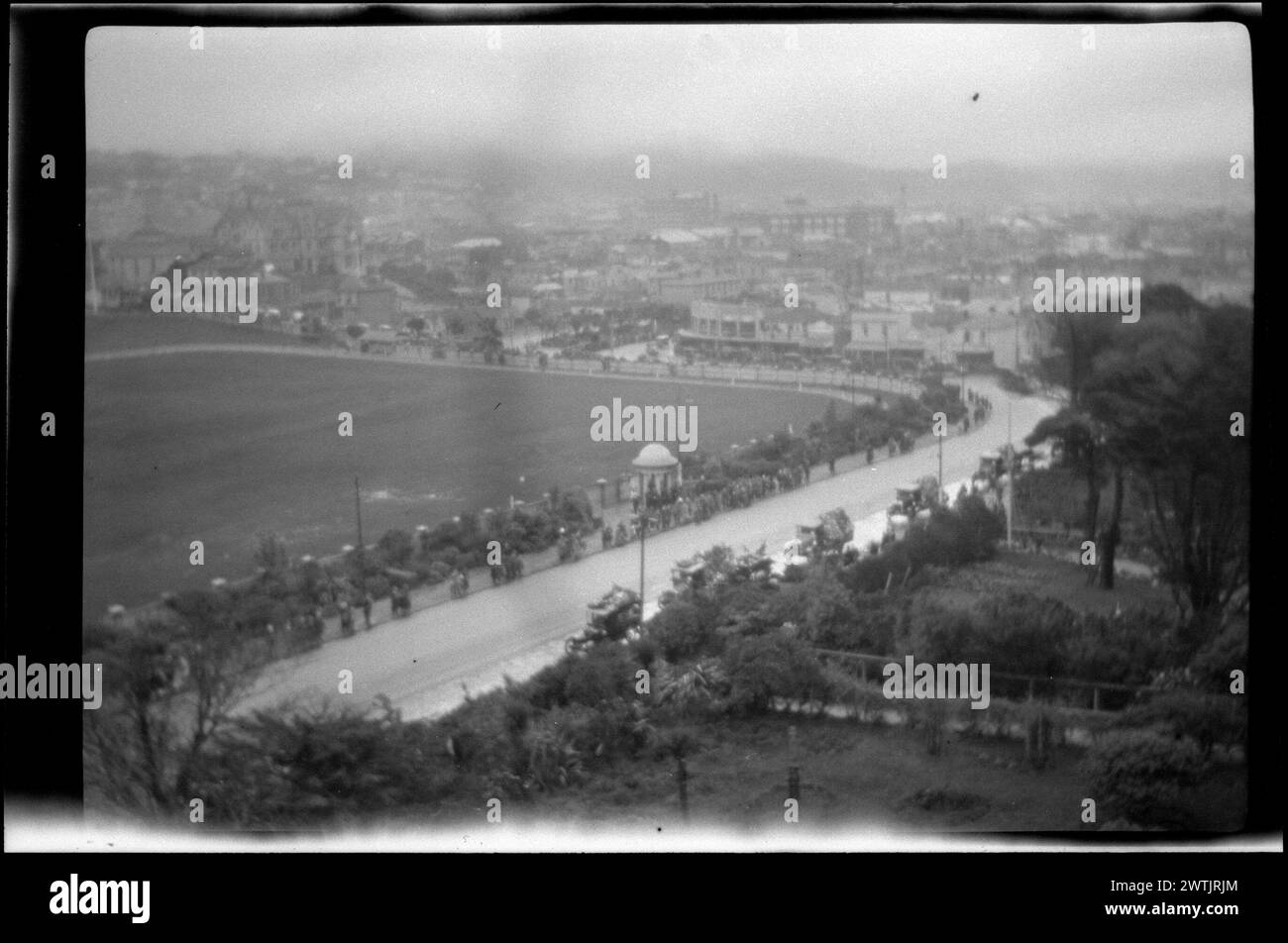 Basin Reserve, Wellington gelatina argento negativi, bianco e nero negativi Foto Stock