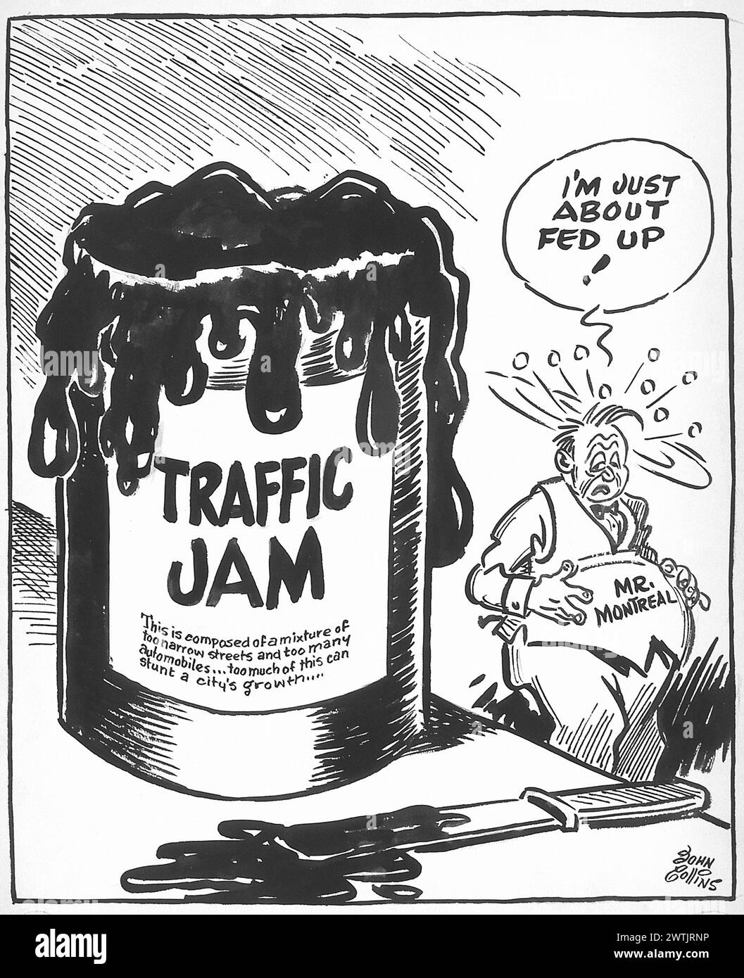 Cartone animato - non una dieta sana. John Collins (1917-2007) Foto Stock