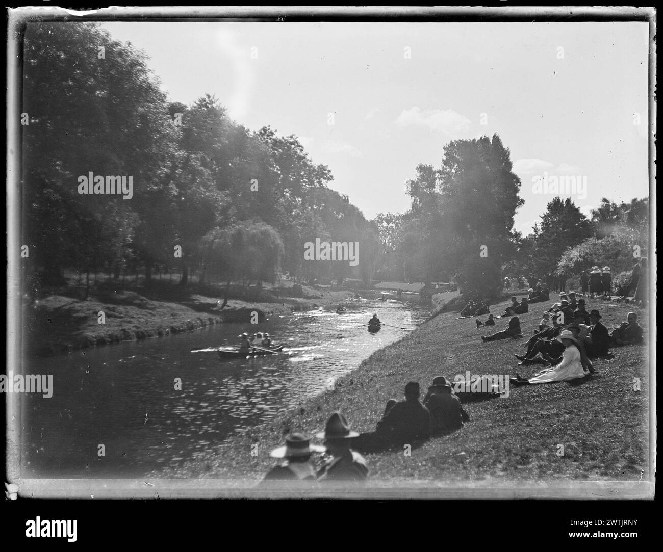 Negativi piatti secchi gelatina del North Canterbury Science Congress, negativi in bianco e nero Foto Stock