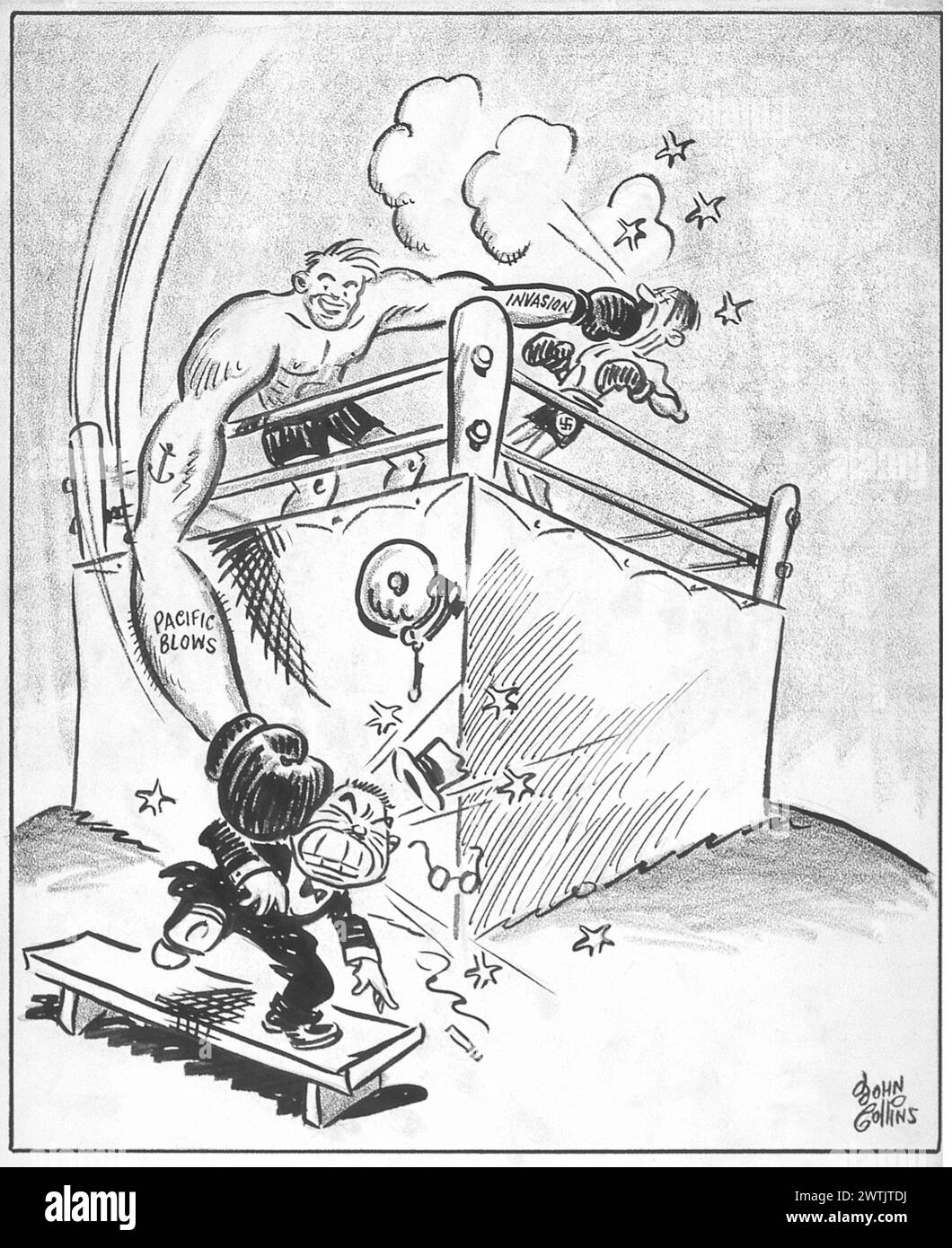 Cartoon - sei più di uno Spectator, Tojo. John Collins (1917-2007) Foto Stock