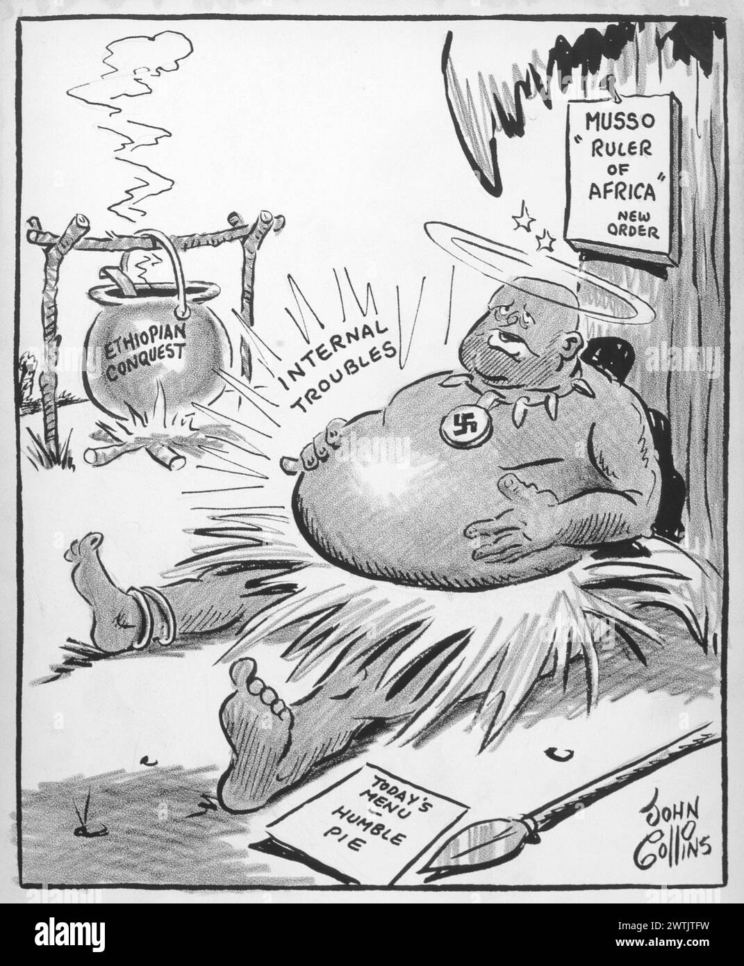 Cartoon - deve essere qualcuno che ha mangiato. John Collins (1917-2007) Foto Stock