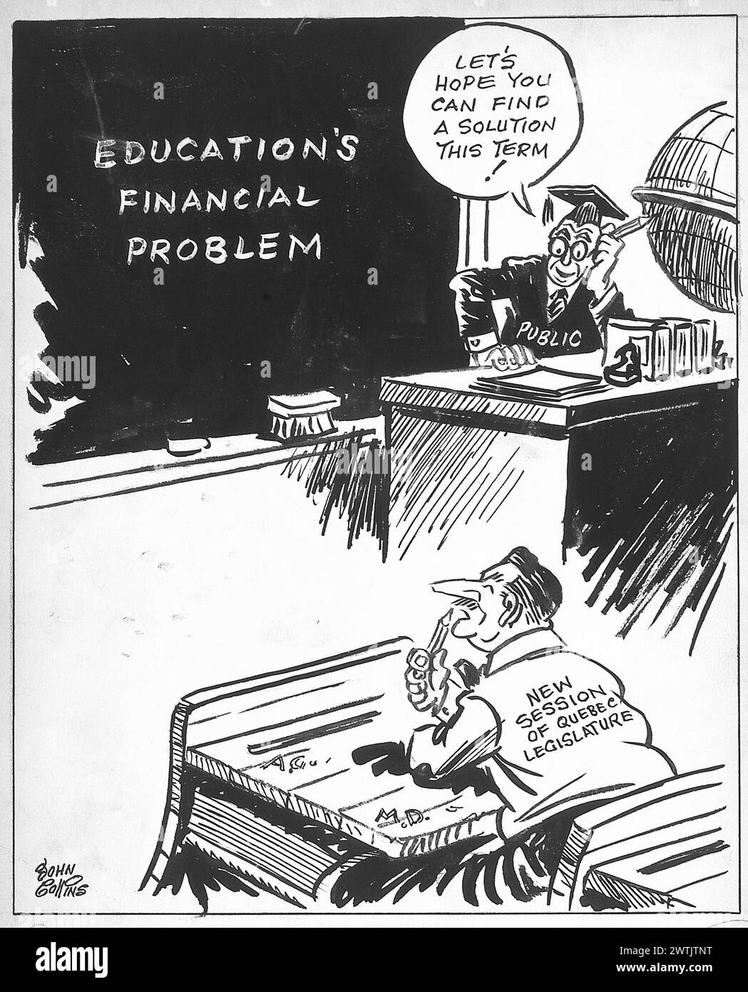 Cartoon - ancora il grande problema. John Collins (1917-2007) Foto Stock