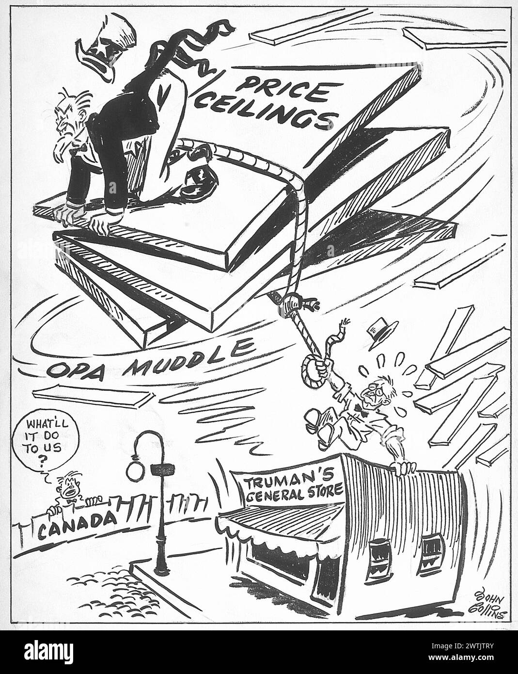 Cartoon - un altro "Twister". John Collins (1917-2007) Foto Stock