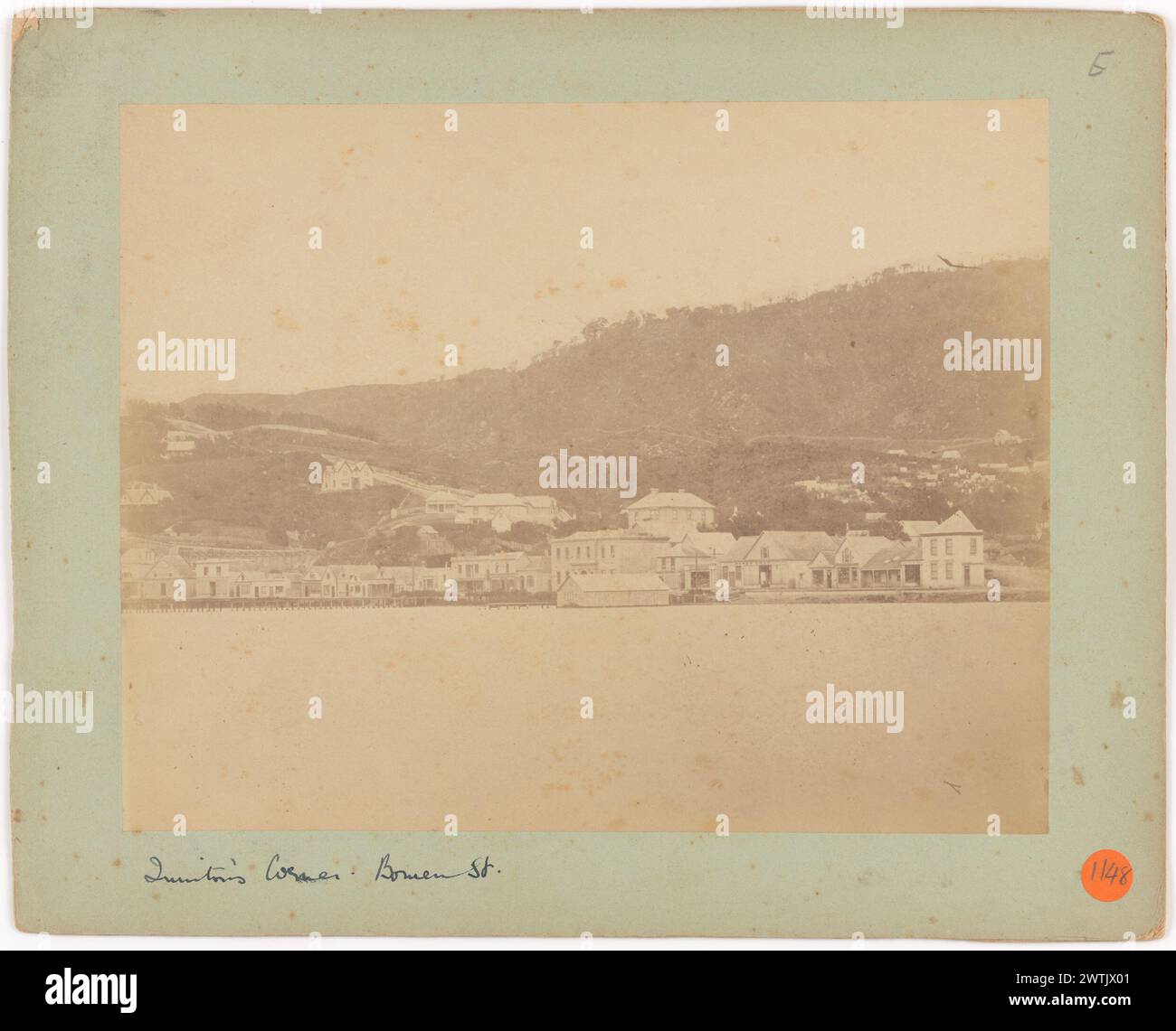 Panorami di Wellington, stampe fotografiche, stampe all'albume, stampe vintage, paesaggi urbani Foto Stock