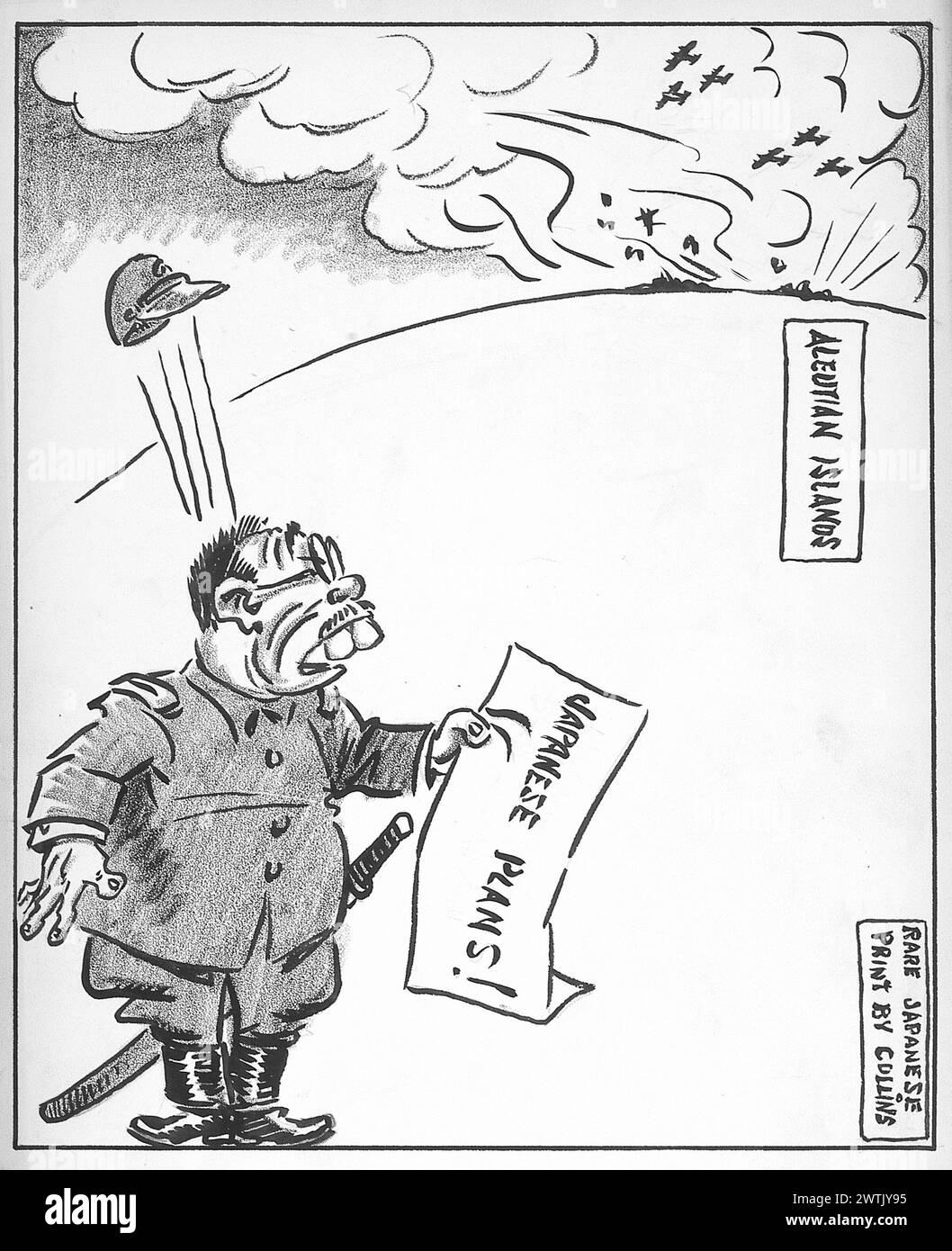 Cartoon - Aurora boreale. John Collins (1917-2007) Foto Stock