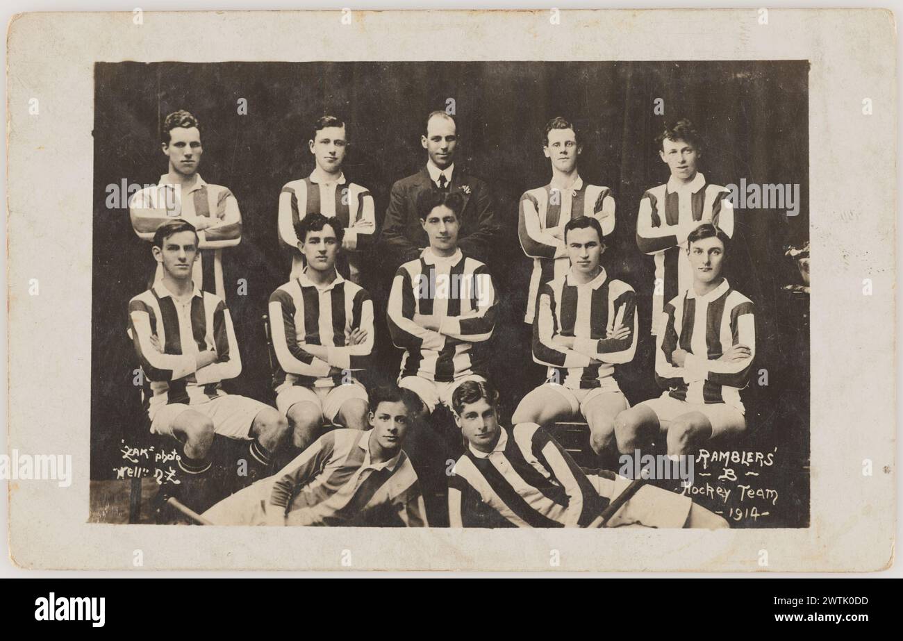 Cartoline fotografiche della squadra B di hockey di Ramblers Foto Stock