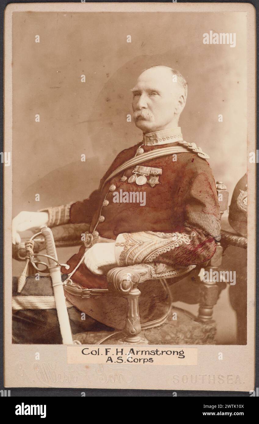 Colonnello F.H. Armstrong A.S. Corps fotografie, stampe in bianco e nero Foto Stock