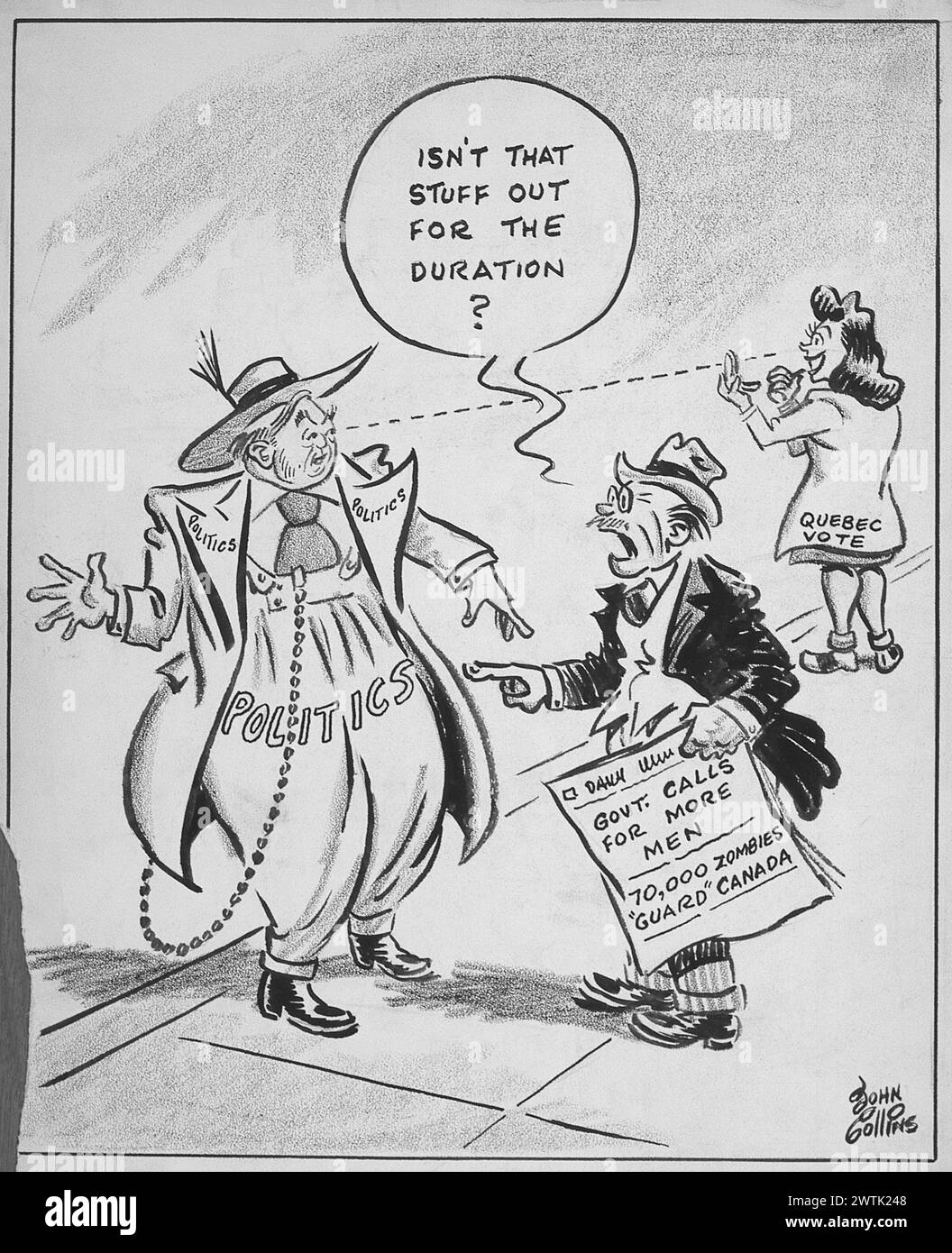 Cartoon - il nostro Ottawa Zoot-Suiter. John Collins (1917-2007) Foto Stock