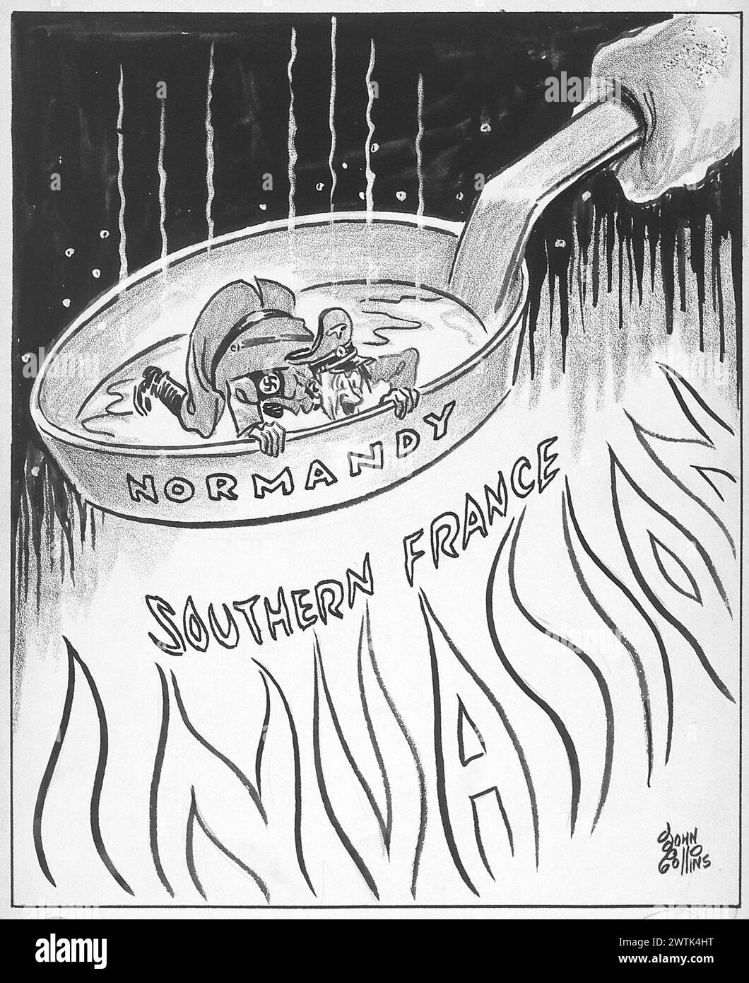 Cartoon - fritto francese. John Collins (1917-2007) Foto Stock