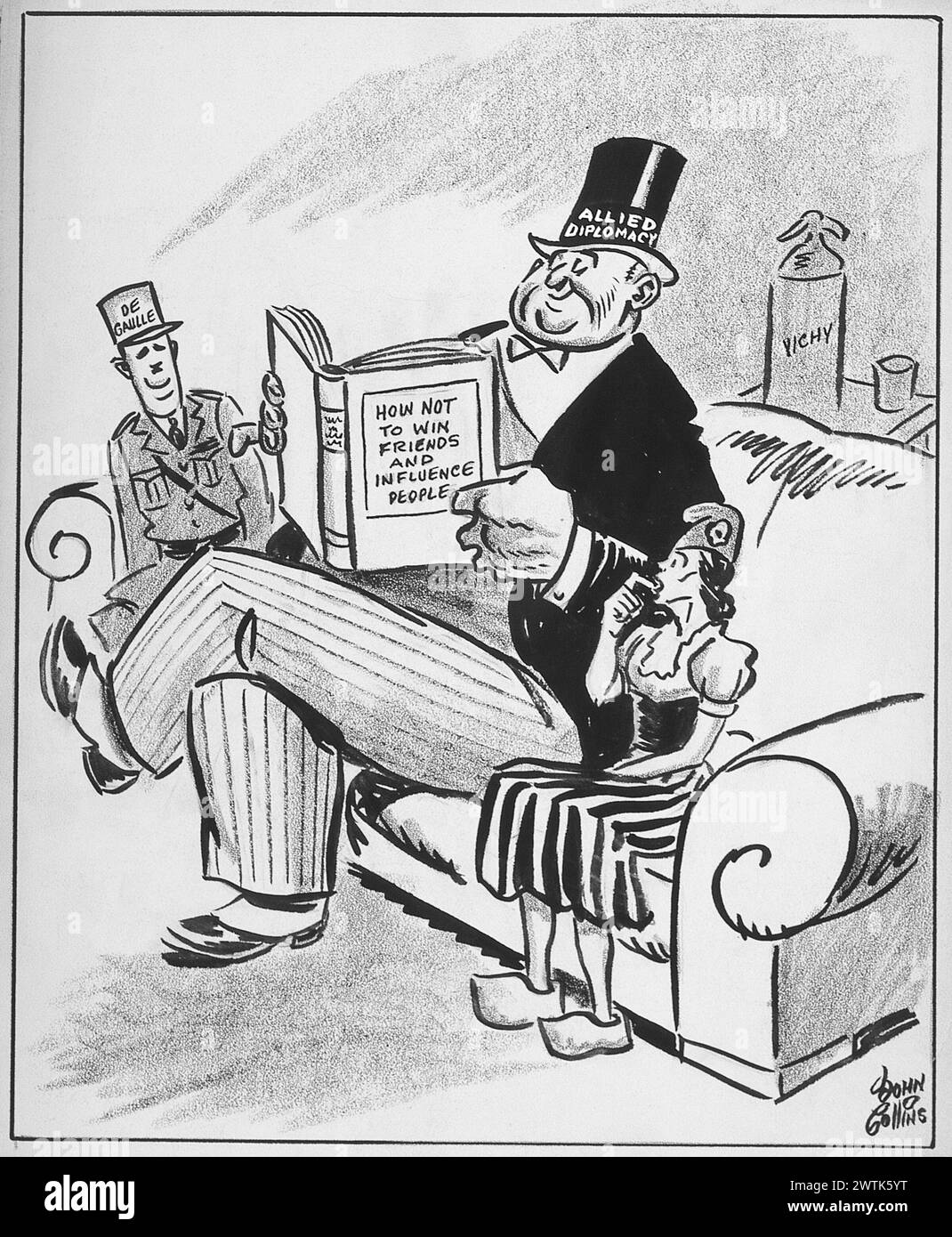 Cartone animato - il chaperone. John Collins (1917-2007) Foto Stock