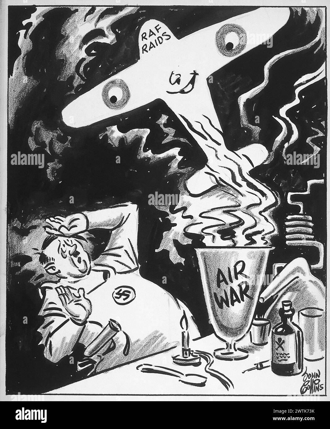 Cartone animato - Frankenstein. John Collins (1917-2007) Foto Stock