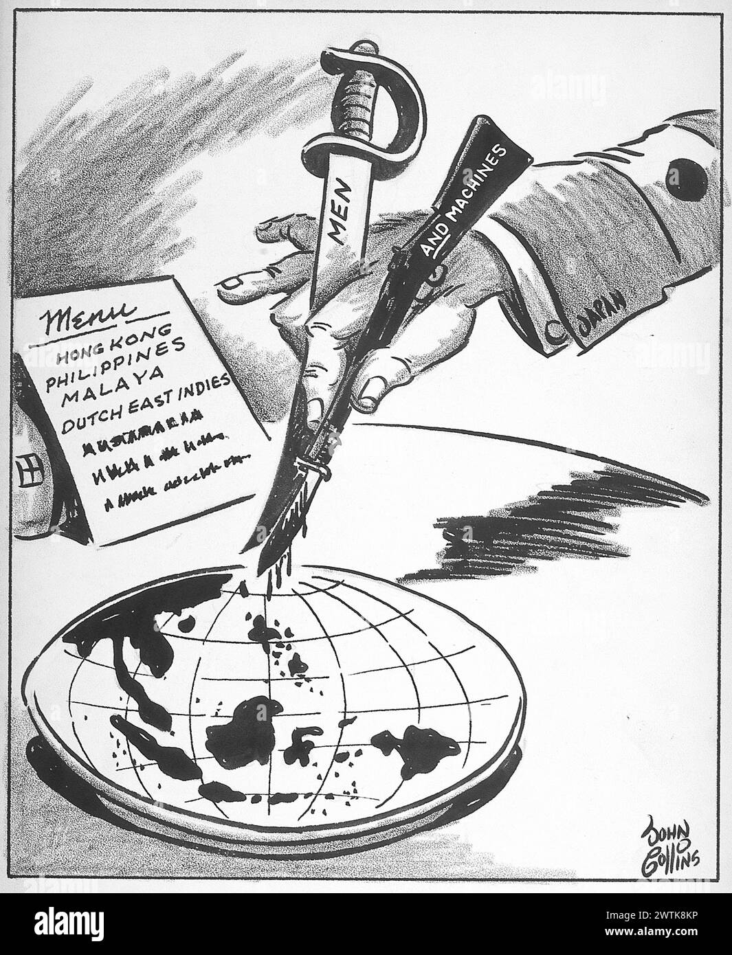 Cartoon - bastoncini. John Collins (1917-2007) Foto Stock