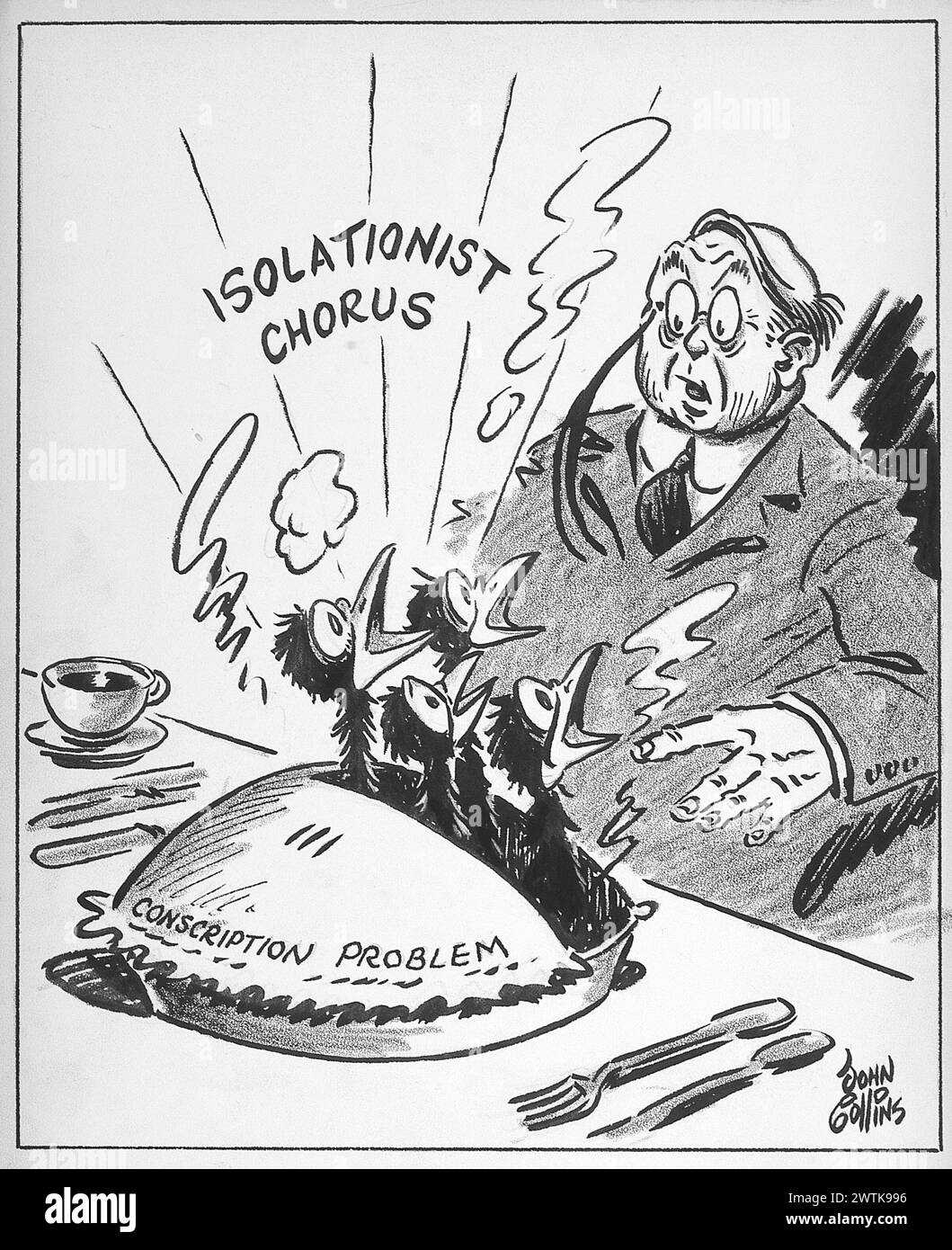 Cartoon - non era una Dainty Dish da ambientare davanti a un re. John Collins (1917-2007) Foto Stock