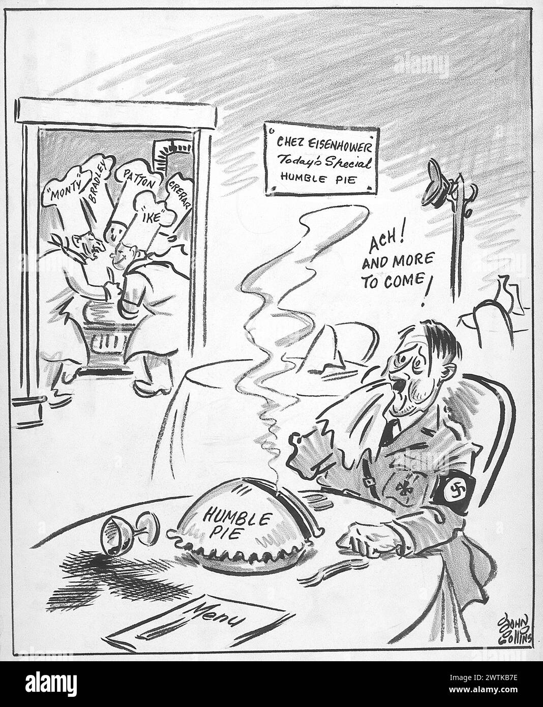 Cartoon - cucina francese. John Collins (1917-2007) Foto Stock