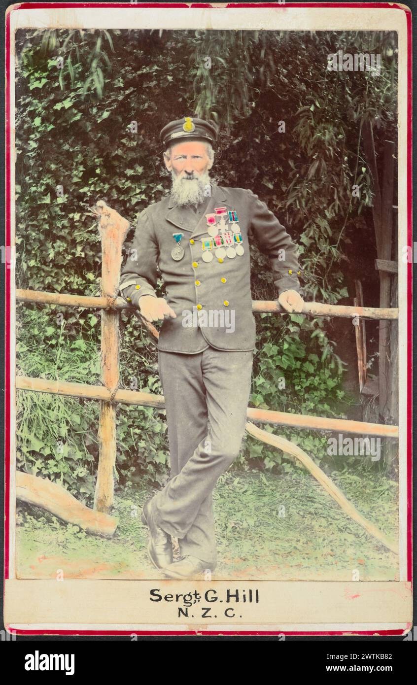 Sergt G. Hill N.Z.C. fotografie di armadietti, stampe fotografiche, ritratti, fotografie a colori Foto Stock