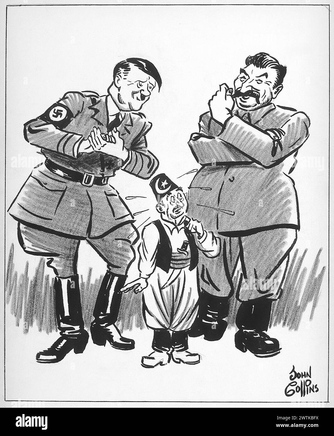 Cartoon - Sandwich di tacchino. John Collins (1917-2007) Foto Stock