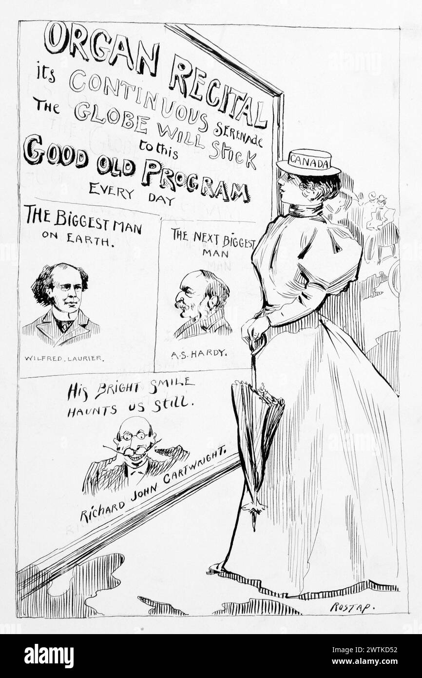 Cartoon - Canada's Great Men Rostap (1866-1949) Foto Stock