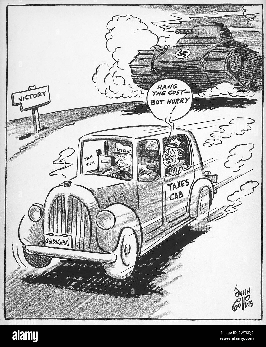 Cartoni animati - economico a qualsiasi prezzo. John Collins (1917-2007) Foto Stock