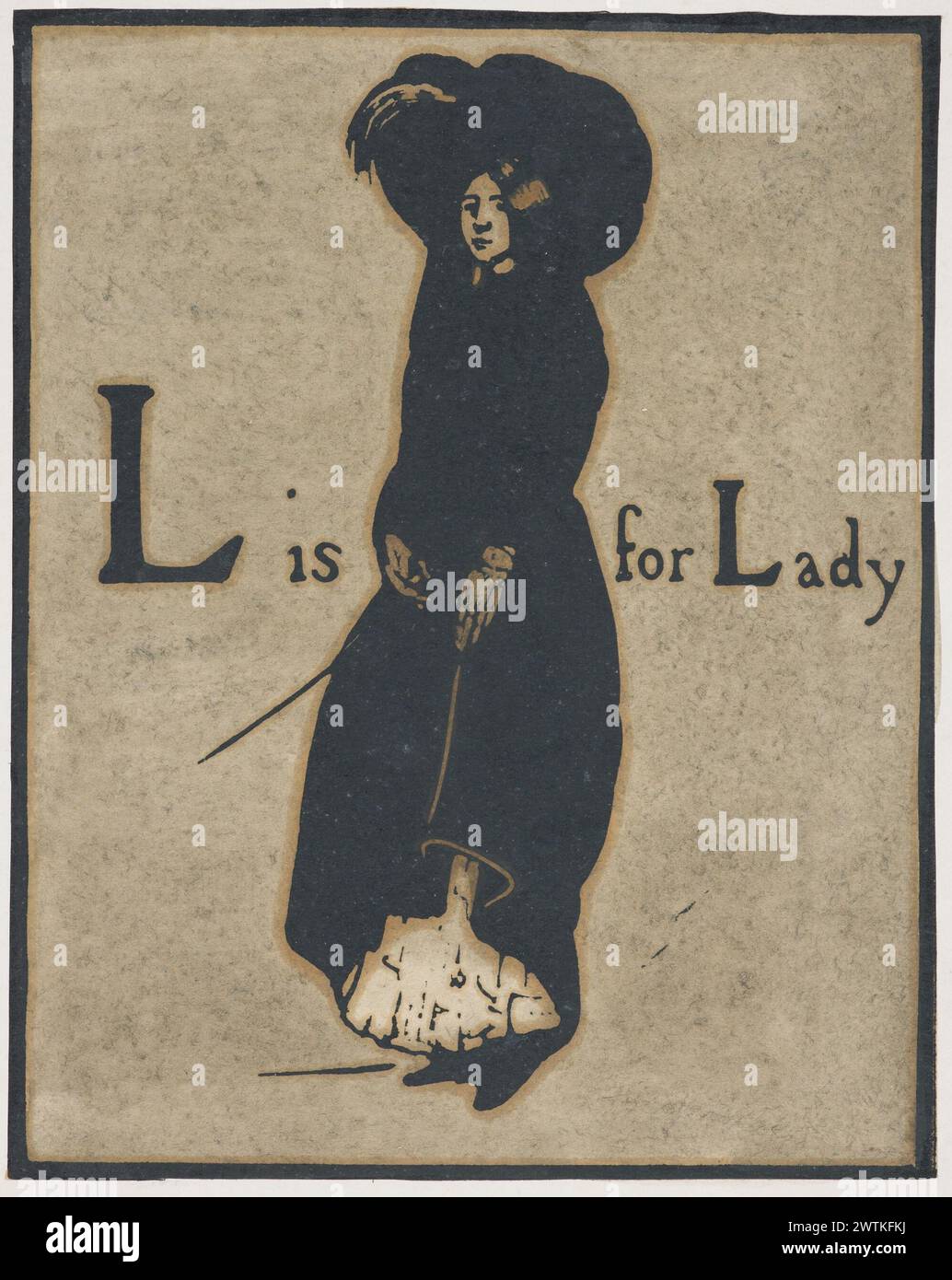 Io è per Lady. Da: Stampa alfabetica, incisioni su legno, lavori su carta Foto Stock