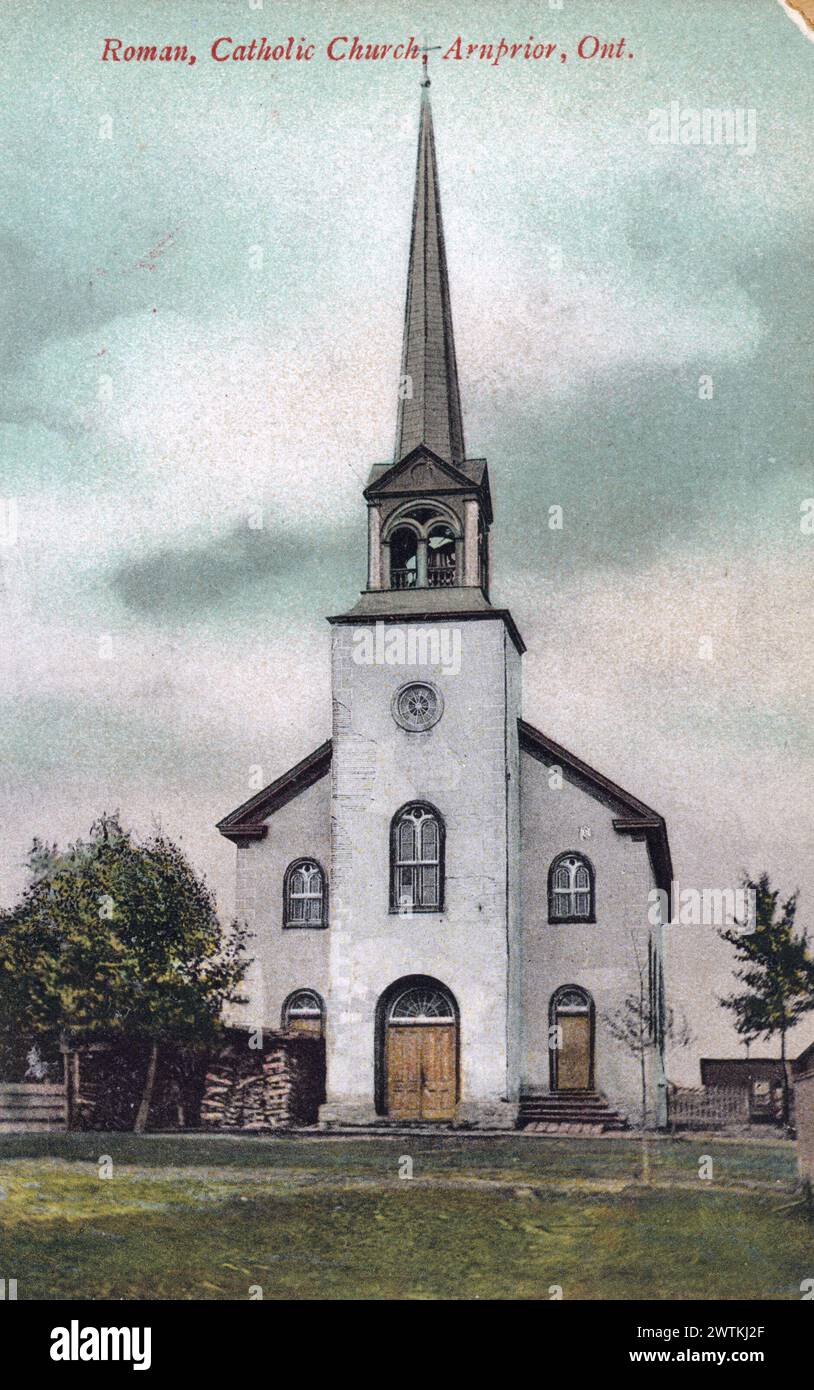 Collotipo - Chiesa Cattolica Romana, Arnprior, ON, circa 1910 Foto Stock