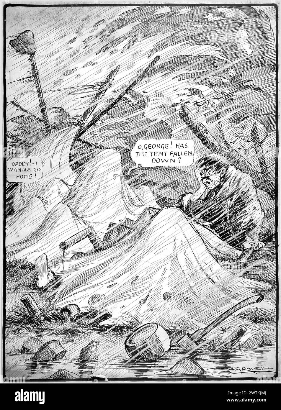 Cartoon - le festività Arthur George Racey (1870-1941) Foto Stock