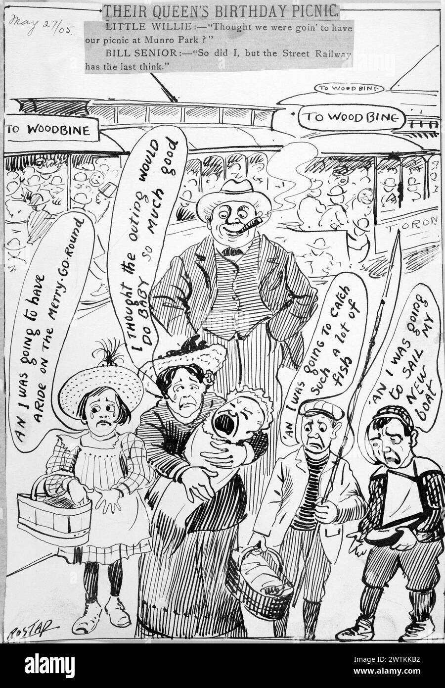 Cartoon - loro Queen's Birthday picnic Rostap (1866-1949) Foto Stock