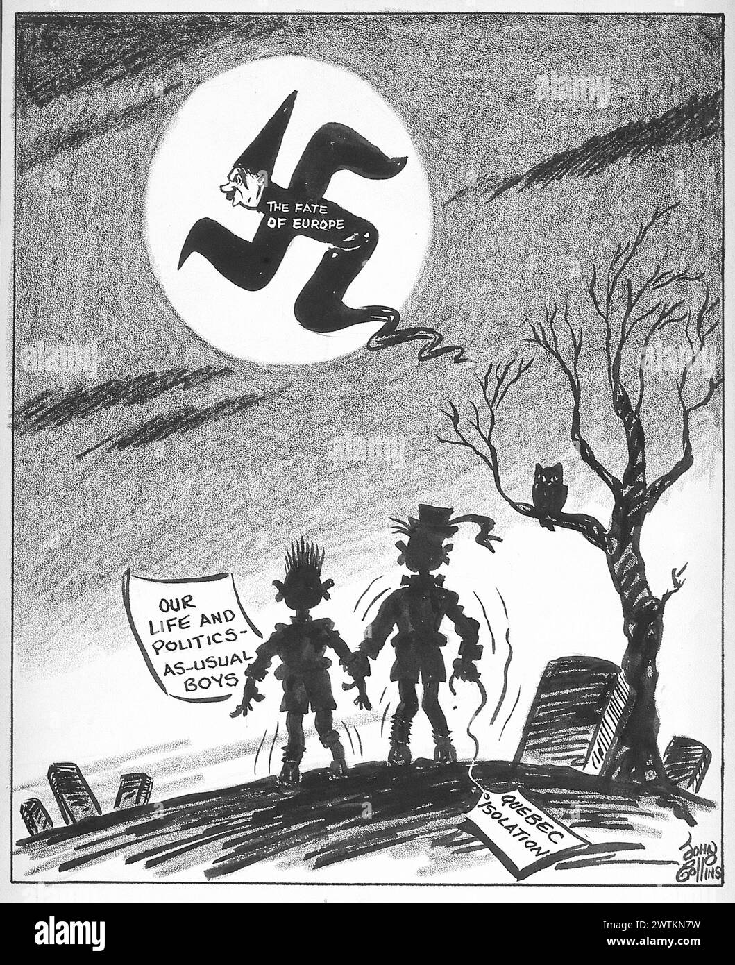 Cartoon - Hallowe'en Ghosts. John Collins (1917-2007) Foto Stock