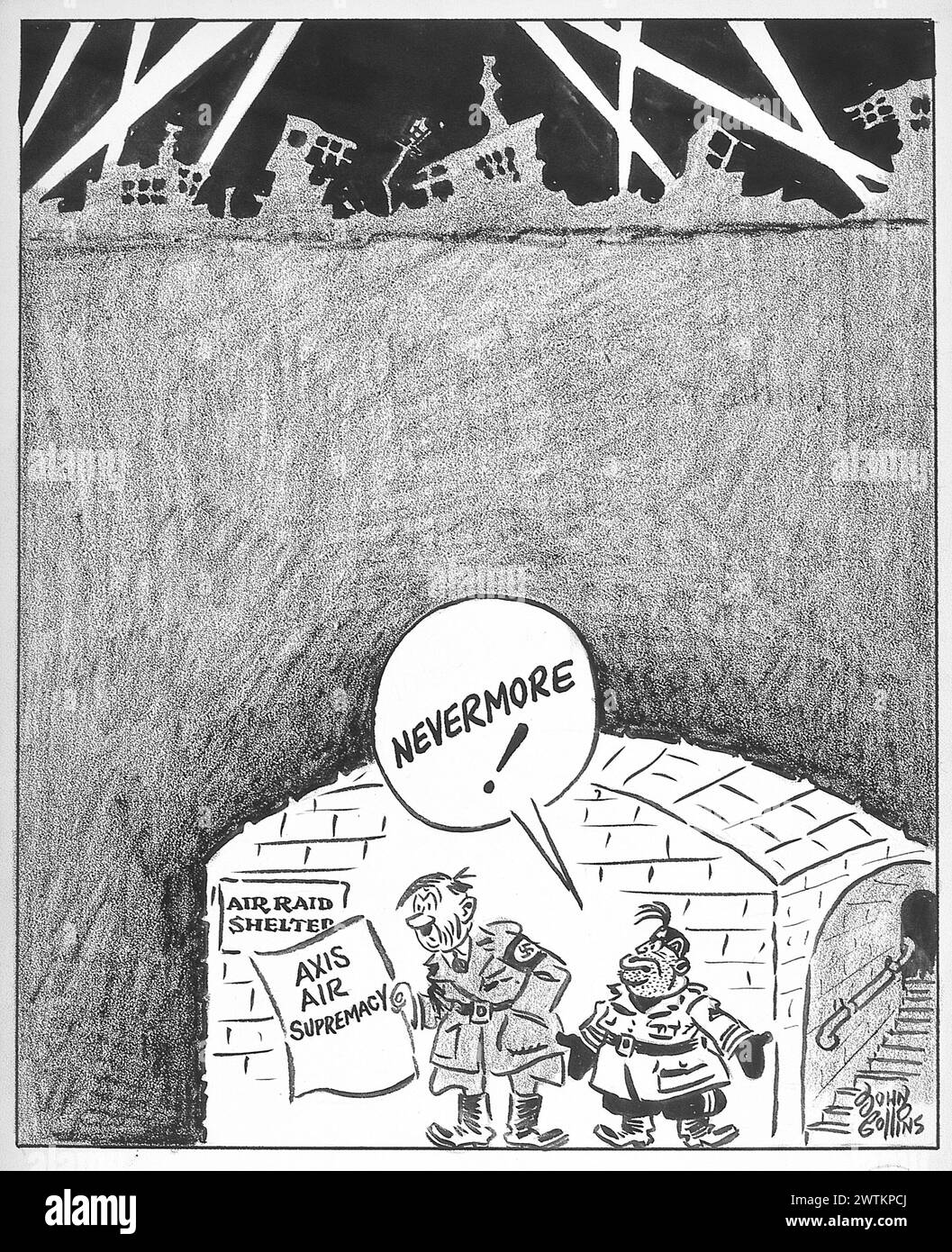 Cartoon - Quoth the Craven. John Collins (1917-2007) Foto Stock