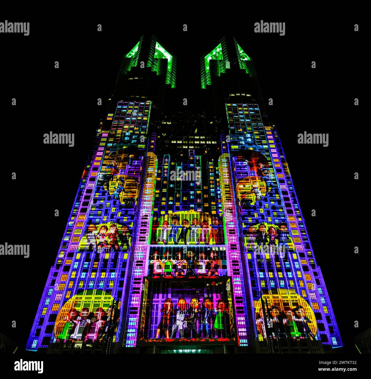 IL PIÙ GRANDE SPETTACOLO DI PROIEZIONE AL MONDO A SHINJUKU TOKYO Foto Stock