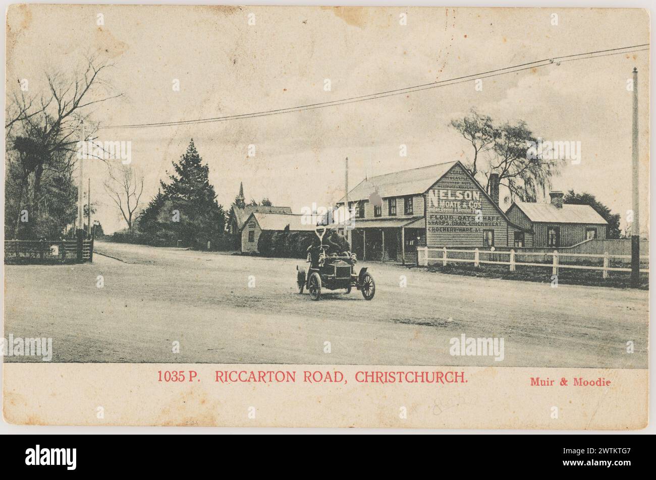Riccarton Road, cartoline fotografiche di Christchurch Foto Stock