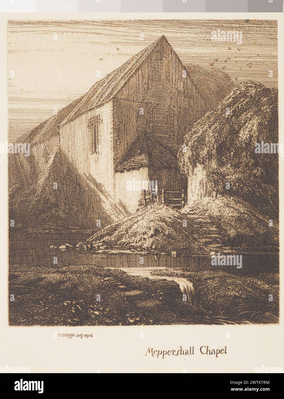 Stampe della Cappella Meppershall, incisioni, opere su carta Foto Stock