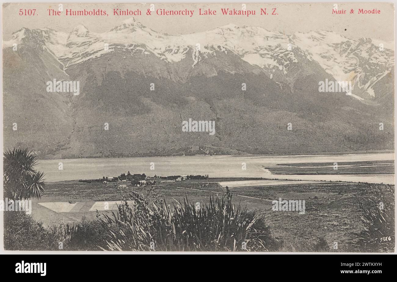 Humboldts, Kinloch e Glenorchy, Lake Wakatipu, cartoline fotografiche della nuova Zelanda Foto Stock