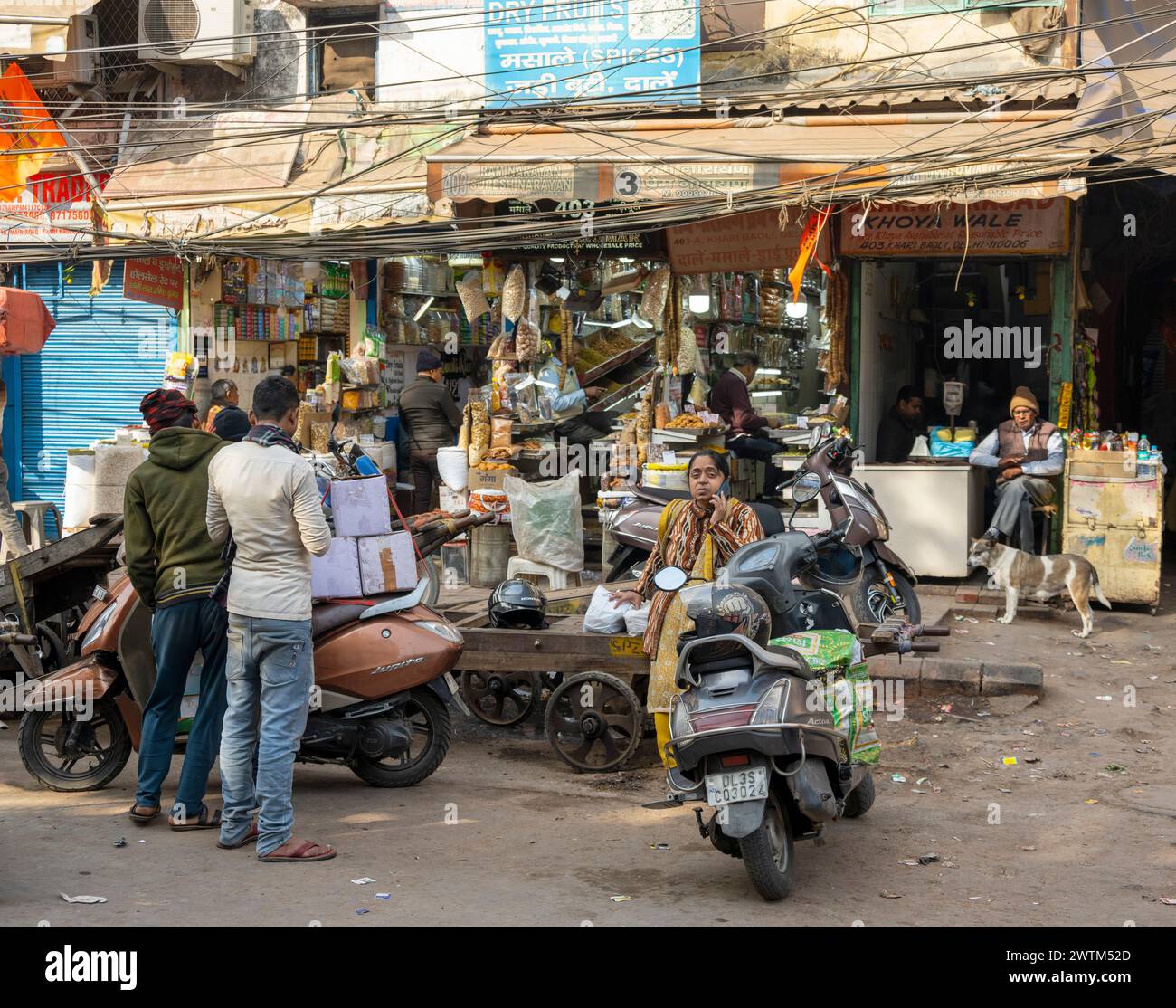 India, Vecchia Delhi, Chandni Chowk, Foto Stock