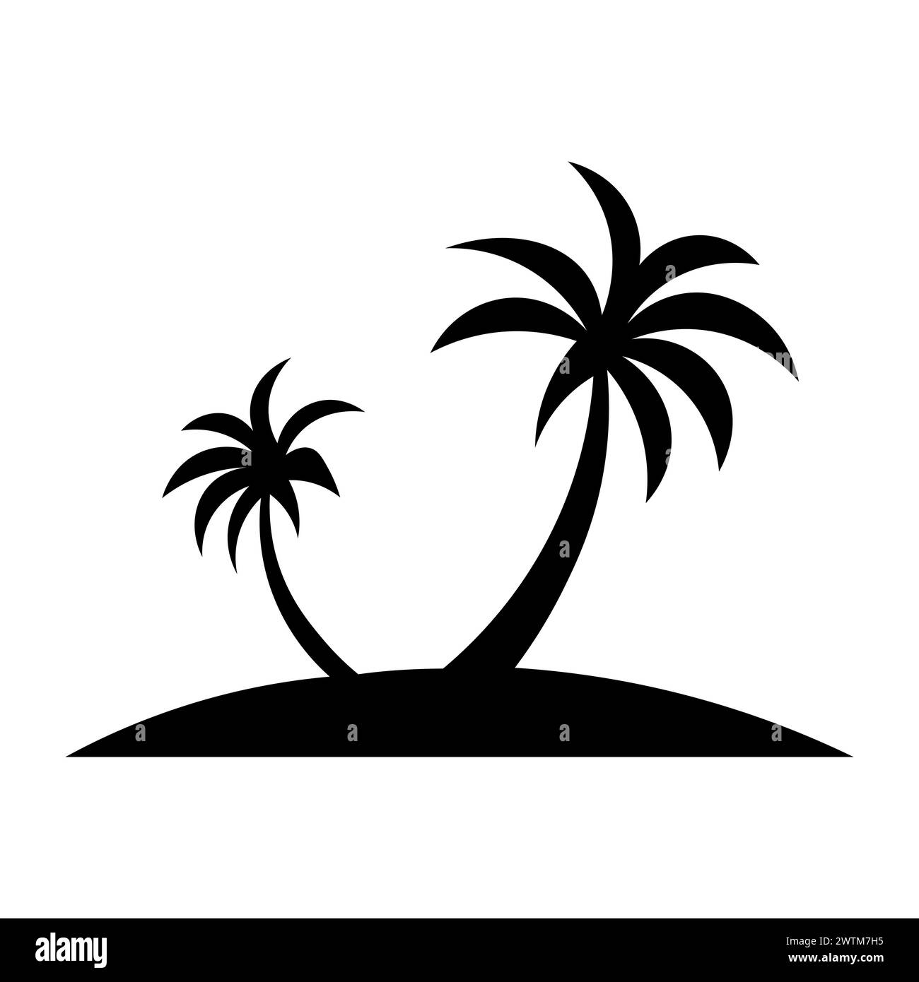 icona nera dell'isola vettoriale su sfondo bianco Illustrazione Vettoriale