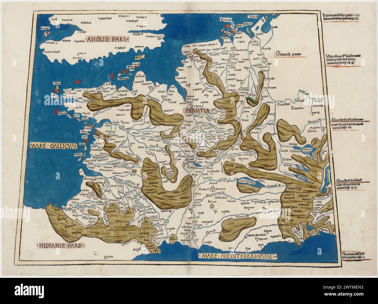 Mappa - Francia Foto Stock