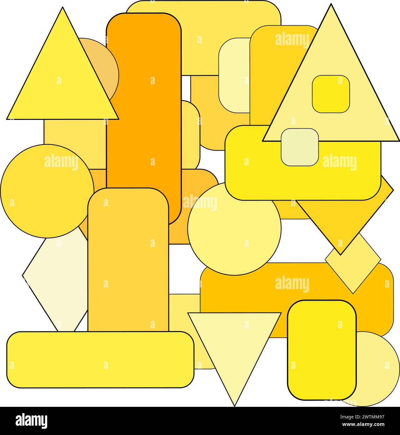 Vivace illustrazione di primavera con delicati toni giallo-arancione per una freschezza naturale, Germania Illustrazione Vettoriale