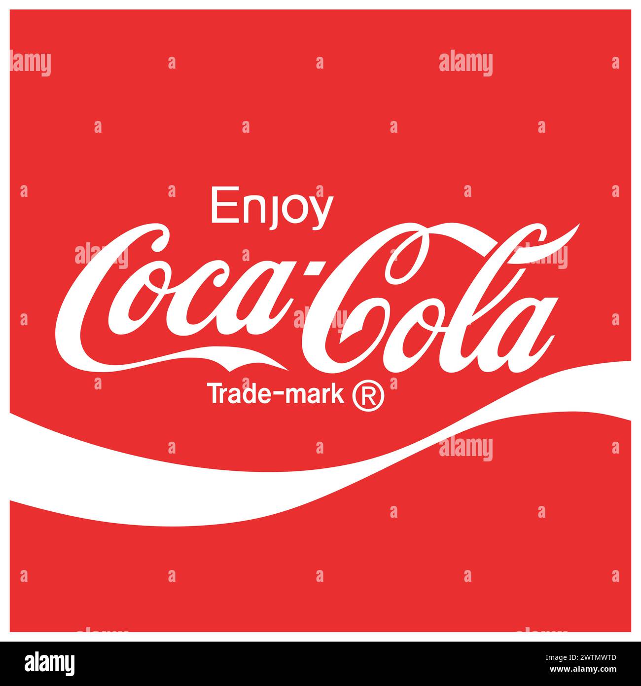 Logo Coca cola preparato e pulito in vettoriale Illustrazione Vettoriale