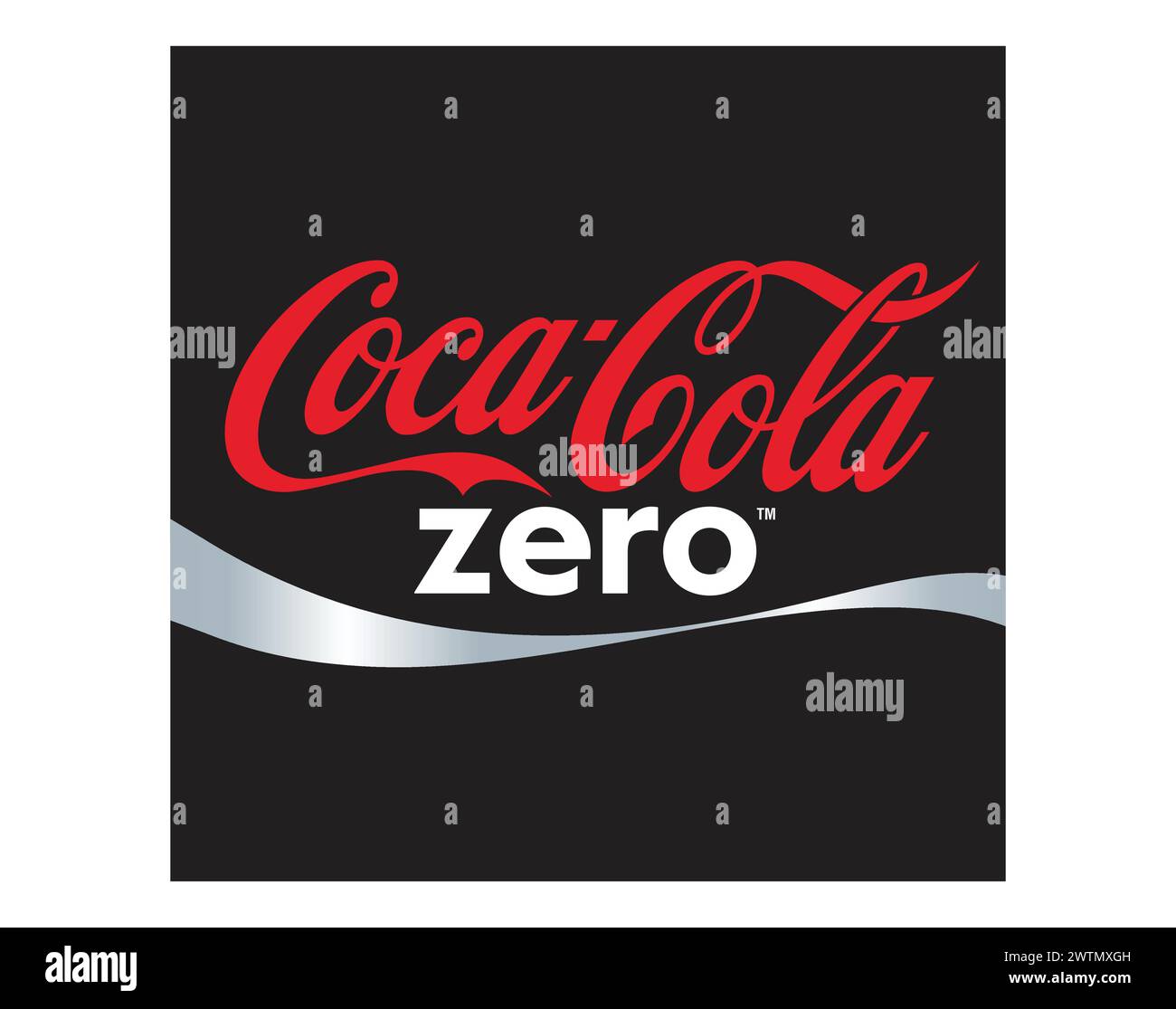 Logo Coca cola preparato e pulito in vettoriale Illustrazione Vettoriale
