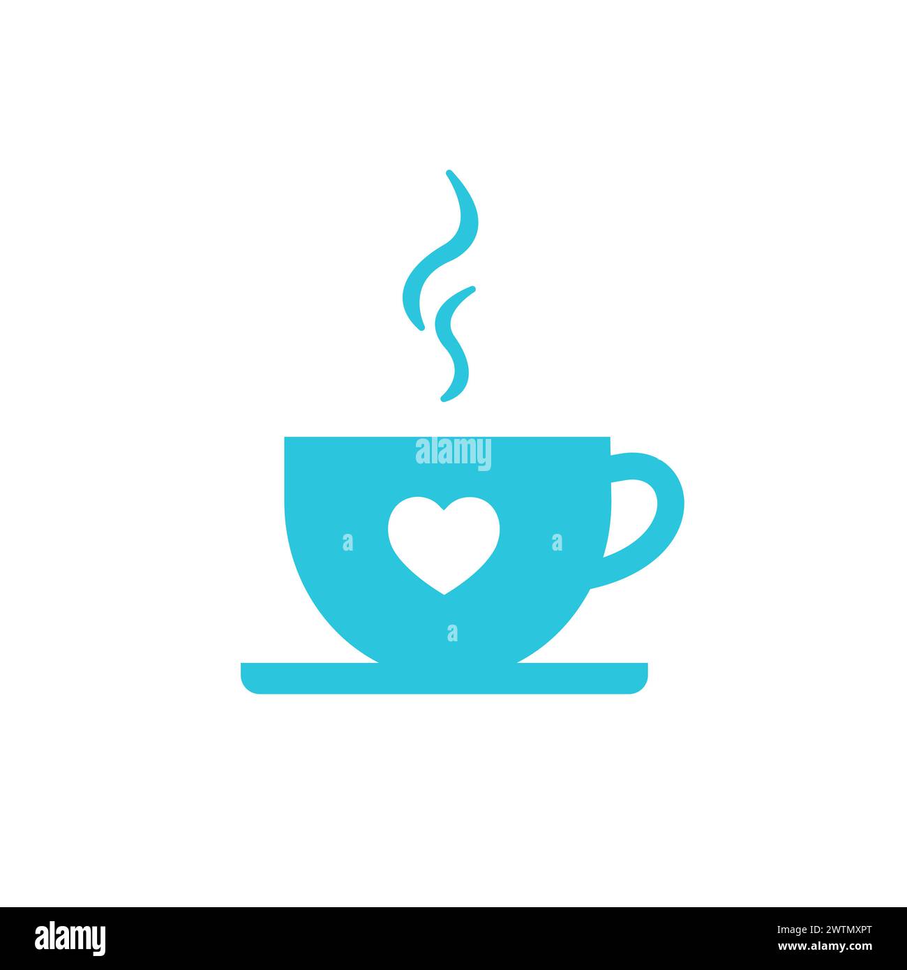 Icona della tazza di caffè della domenica del mattino isolata su sfondo bianco. Illustrazione Vettoriale