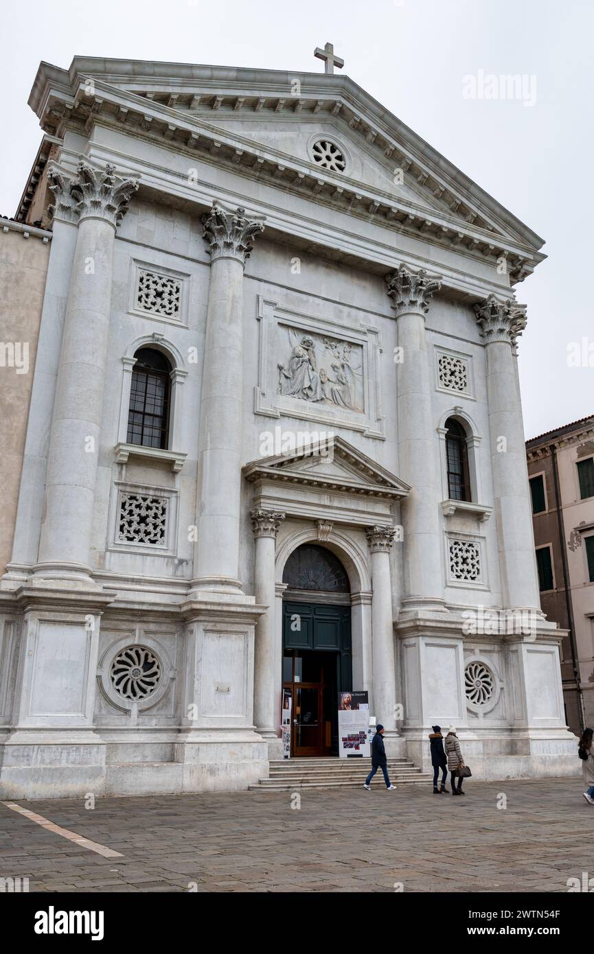 Venezia, Italia - 26 febbraio 2023: La Chiesa della Pietà a Venezia. Conosciuta come la Chiesa di Vilvaldi Foto Stock