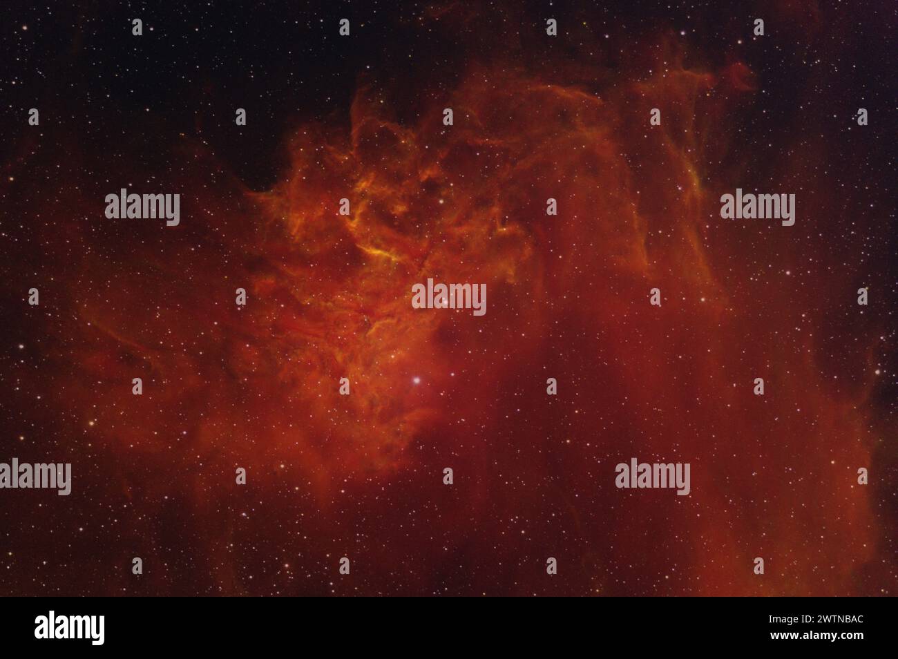 Nebulosa Flaming Star IC405 Foto Stock