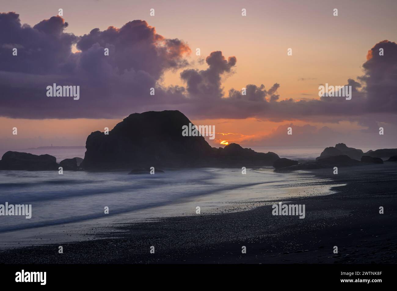 Sunset at Beach 4, Olympic National Park, Washington, USA. Foto Stock