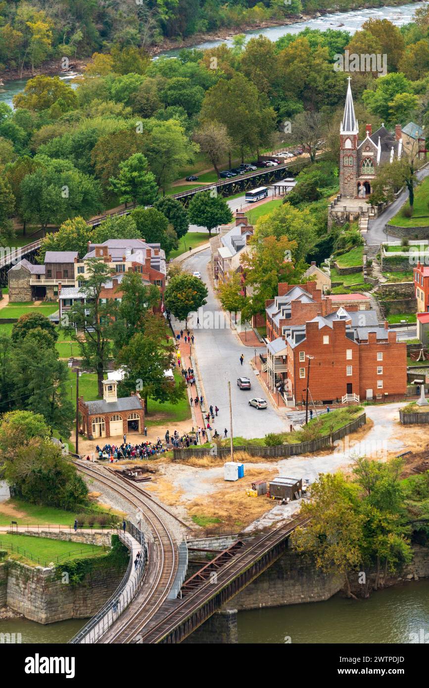 Splendida giornata al parco storico nazionale di Harpers Ferry Foto Stock