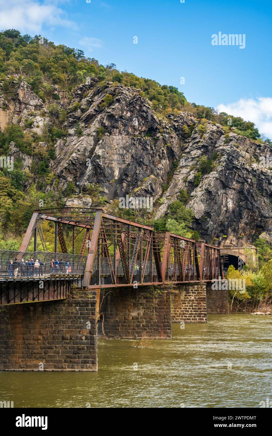 Splendida giornata al parco storico nazionale di Harpers Ferry Foto Stock