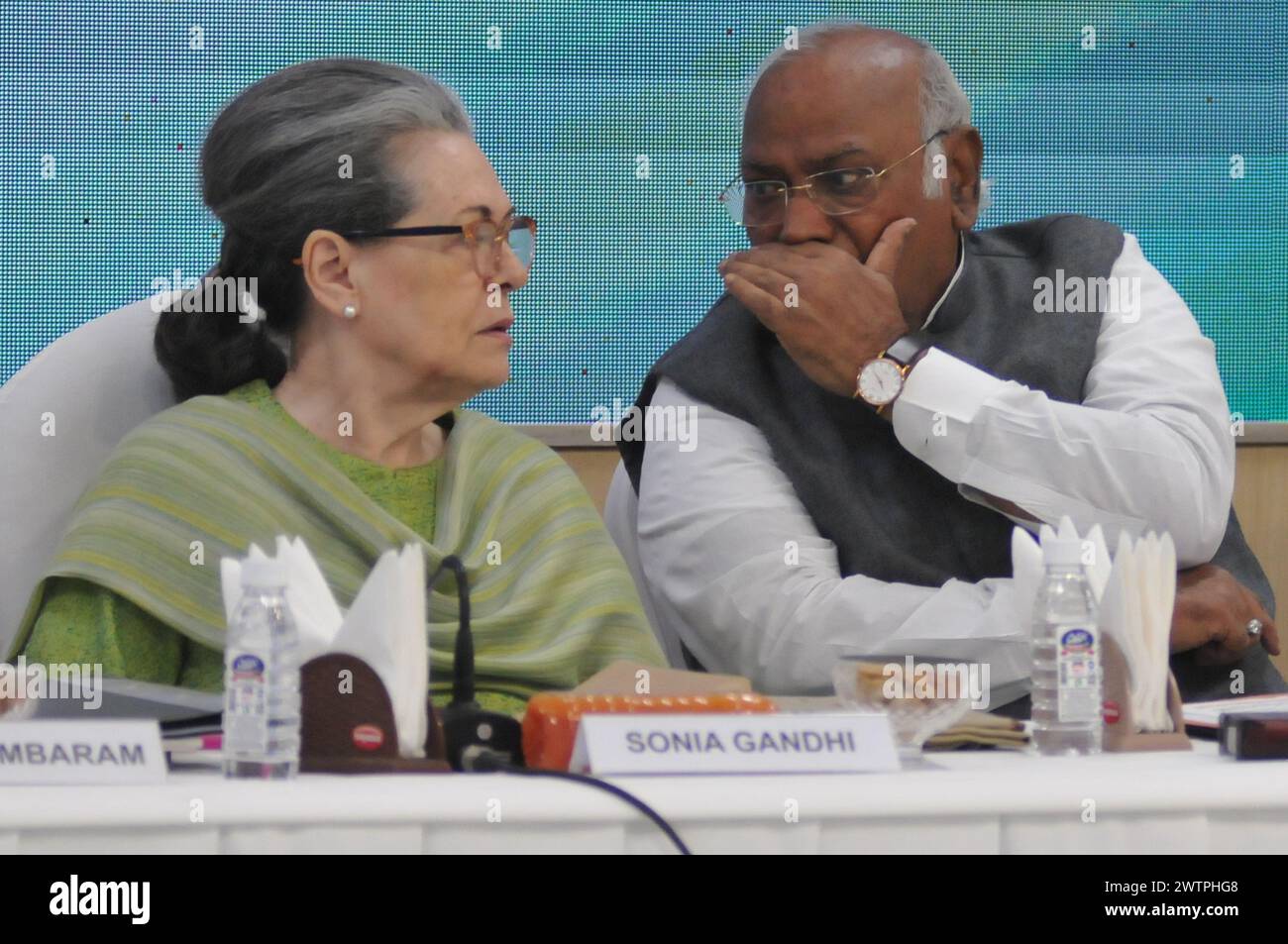 Nuova Delhi, Delhi, INDIA. 19 marzo 2024. Riunione del Comitato di lavoro del Congresso. Crediti: ZUMA Press, Inc./Alamy Live News Foto Stock