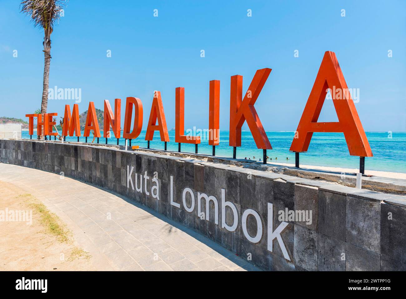 Mandalika Beach a Kuta, spiaggia, turismo, viaggi, vacanza, vacanza al mare, vacanza al mare, mare, oceano, Pacifico, estate, sole, vacanze, isola, Lombok Foto Stock